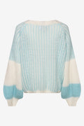 Liana Knit Sweater - Lightblue/White