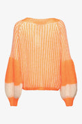 Liana Knit Sweater - Orange/Vit