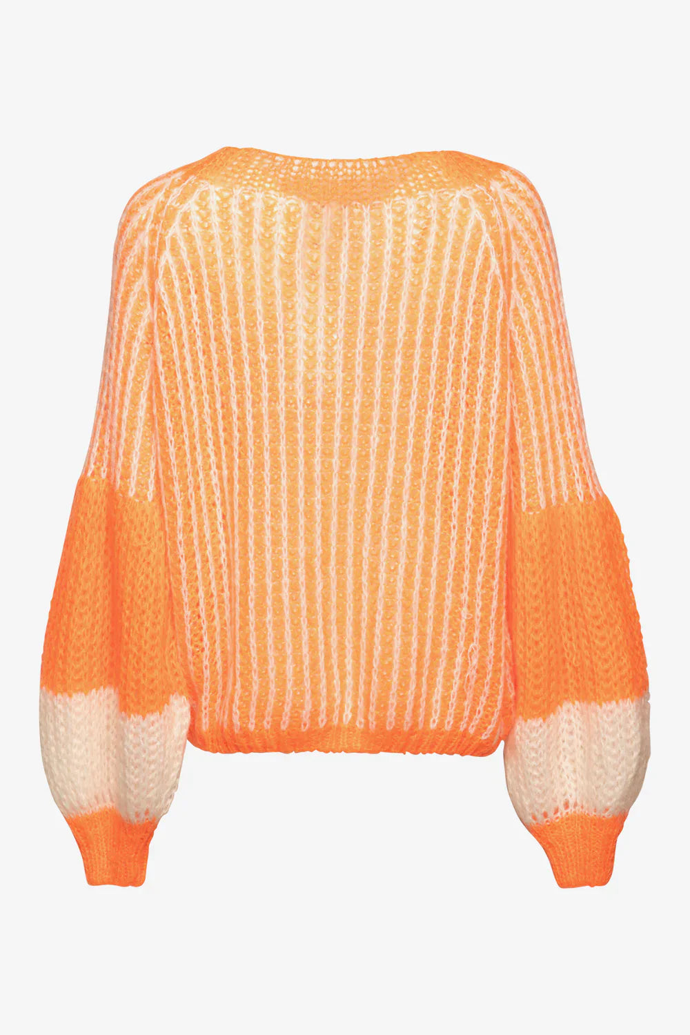 Liana Knit Sweater - Orange/Vit