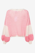 Liana Knit Sweater - Vit/Rosa