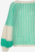 Liana Knit Sweater - Mint/White