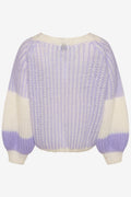 Liana Knit Sweater - Lavender/White