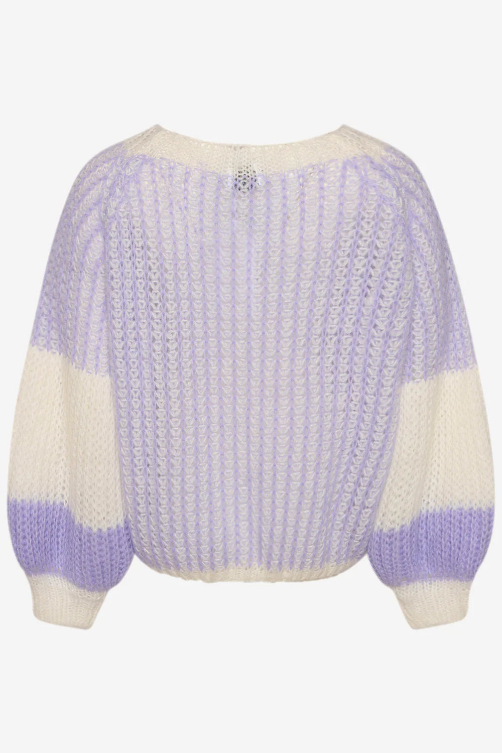 Liana Knit Sweater - Lavender/White
