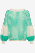 Liana Knit Sweater - Mint/White