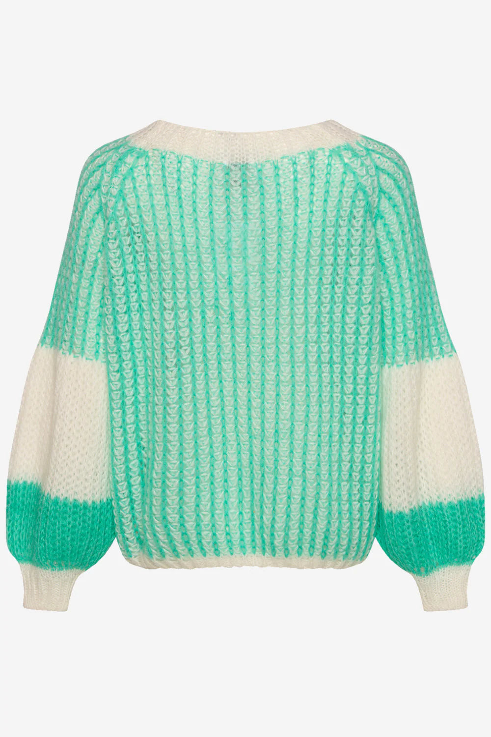 Liana Knit Sweater - Mint/White
