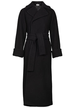 Wool Coat Long - Black