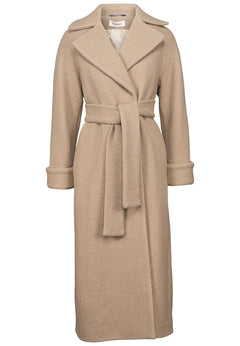 Wool Coat Long - Taupe
