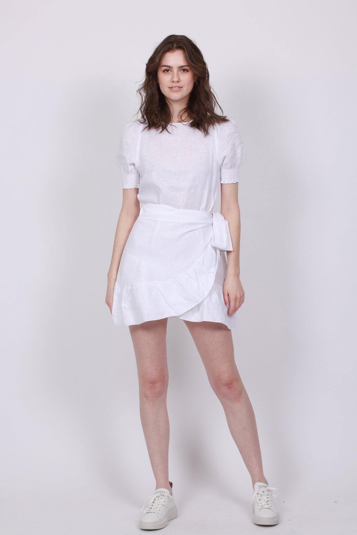 Serena Linen Dress - White - Ella & il - Kjoler - VILLOID.no