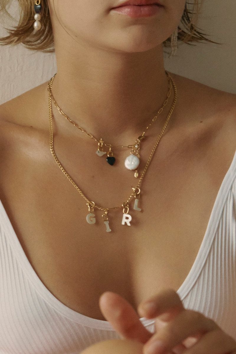Saffi Necklace 50 - Guld