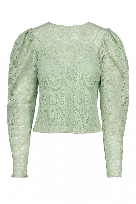 Kelis Lace Blouse - Faded Green