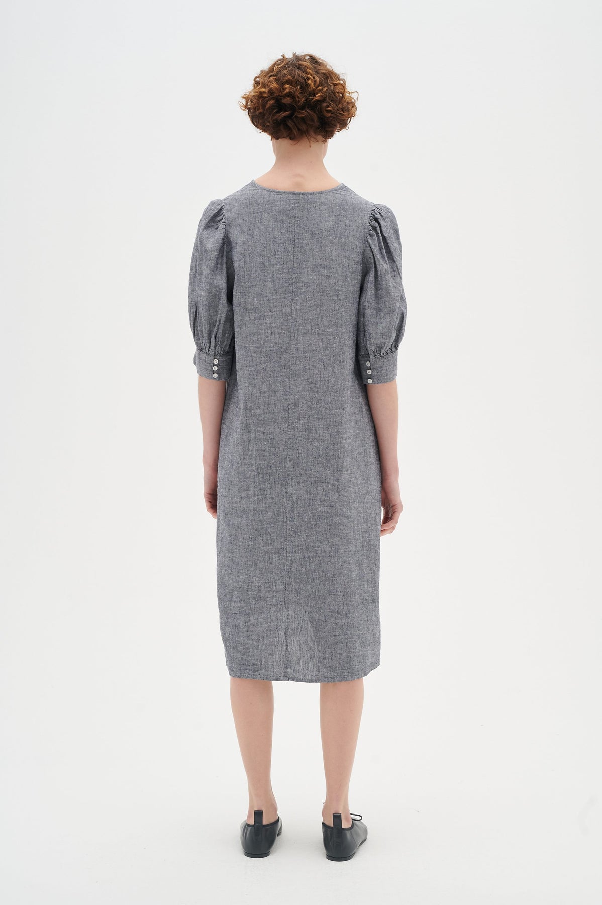 KikoIW Yanca Klänning - Marine Blue Melange