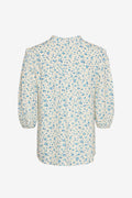 Maxima Blouse - Cream/Blue Flower