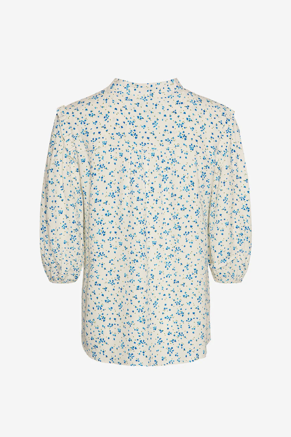 Maxima Blouse - Cream/Blue Flower