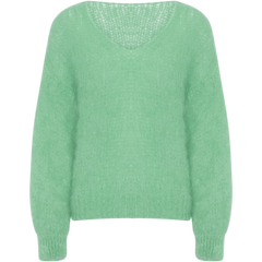 Milana Ls Mohair Knit - Light Green