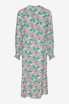 Miu Dress - Lilac/Green Blurry Flower