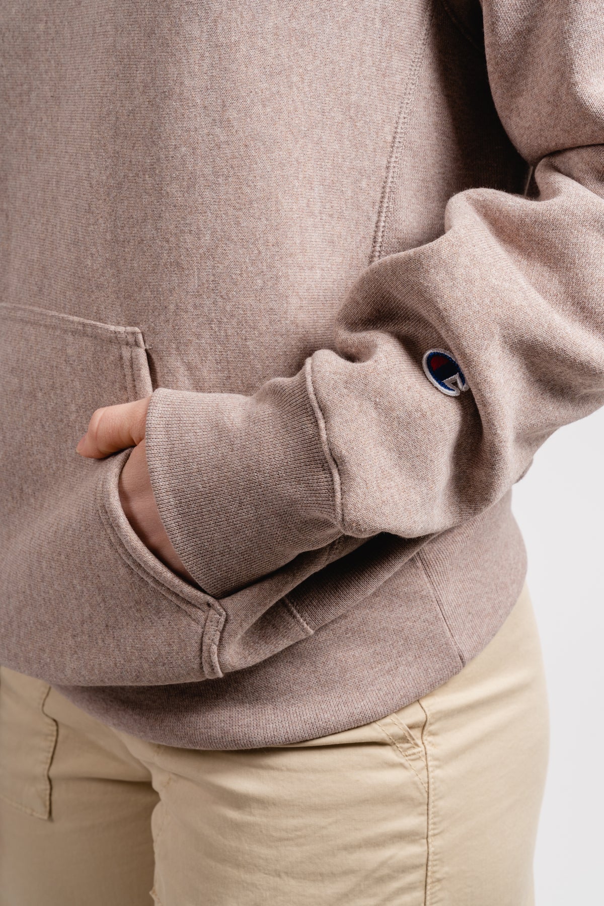Hooded Sweatshirt - Beige Melange