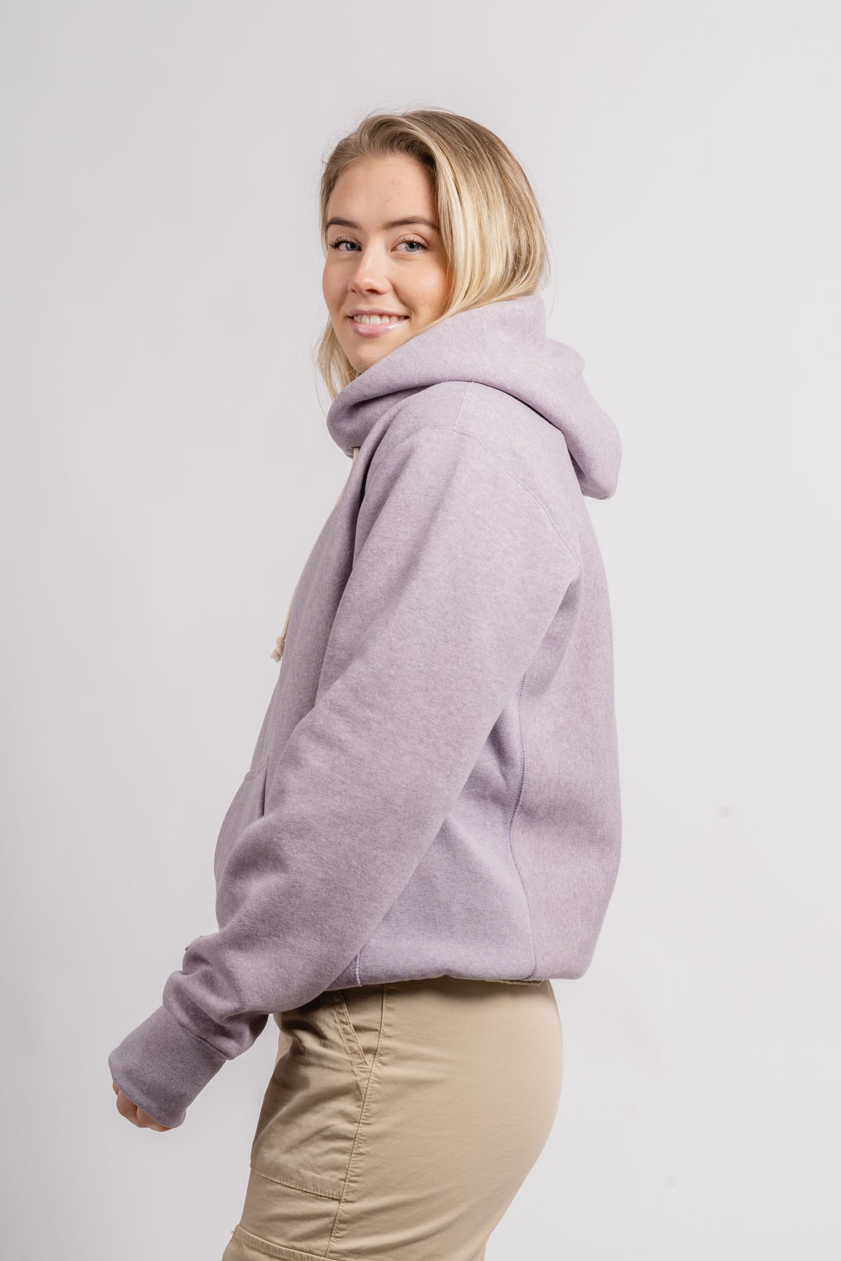 Hooded Sweatshirt - Purple Melange