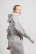 Cropped Hoodie - Heather Grey