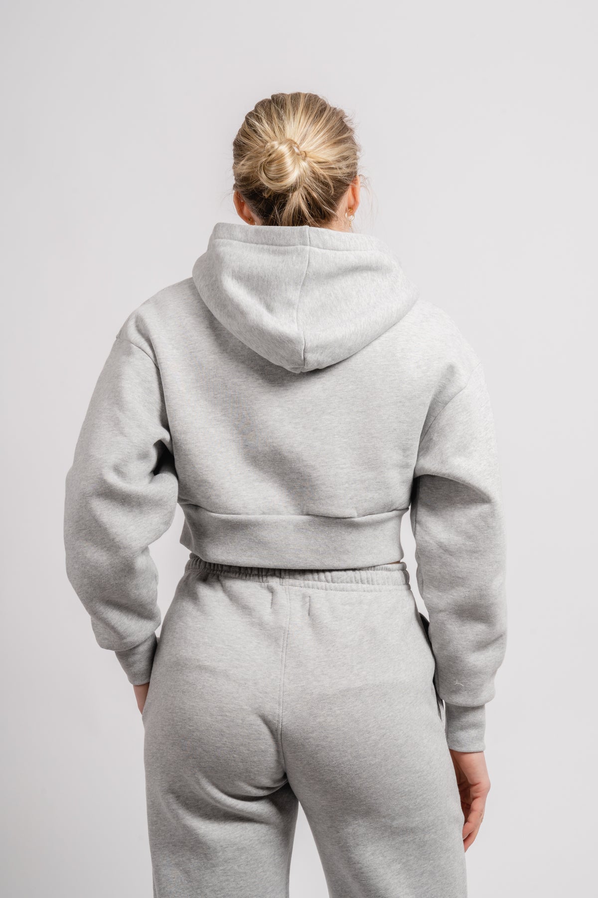 Cropped Hoodie - Heather Grey