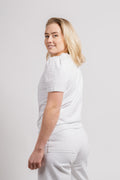 Janine Puff Tee - White