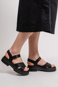 London Vibe Backstrap Sandal - Jet Black