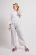 Zoe Linen Pants - White