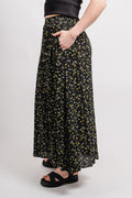 Bellaris Jalina Skirt Aop - Black Flowers