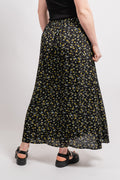 Bellaris Jalina Skirt Aop - Black Flowers