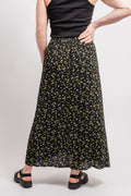 Bellaris Jalina Skirt Aop - Black Flowers