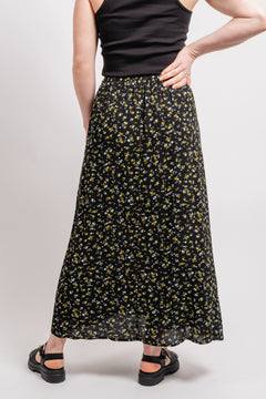 Bellaris Jalina Skirt Aop - Black Flowers