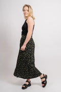 Bellaris Jalina Skirt Aop - Black Flowers