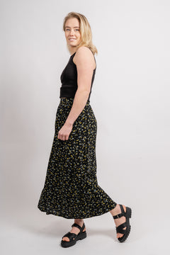 Bellaris Jalina Skirt Aop - Black Flowers