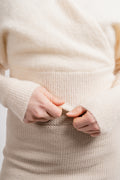 Mohair Cross-Over Sweater - Almond Milk