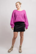 Milana Ls Mohair Knit - Pearly Purple