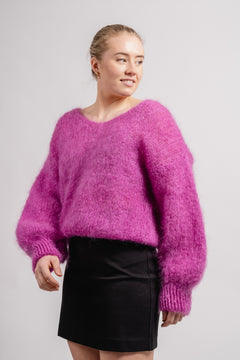 Milana Ls Mohair Knit - Pearly Purple
