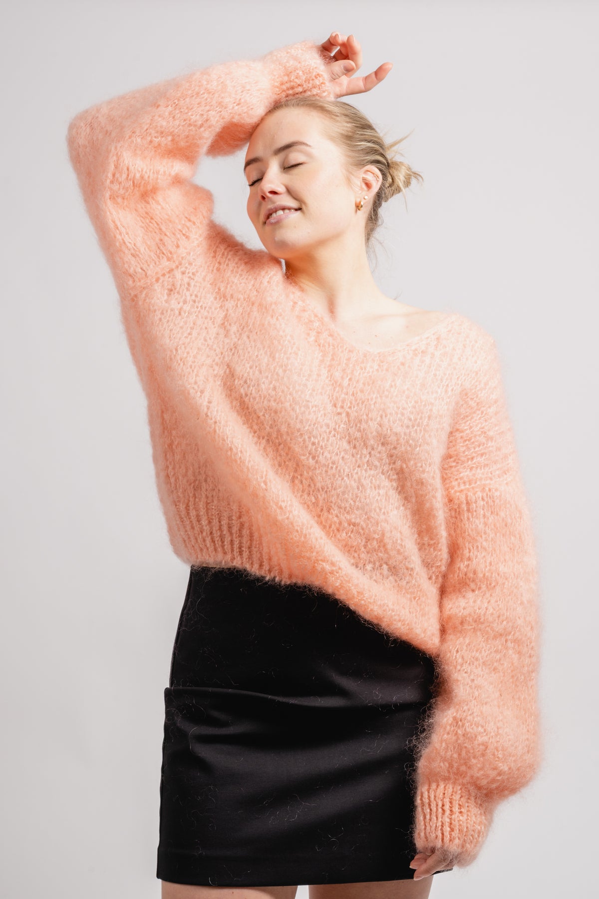 Milana Ls Mohair Knit - Peach