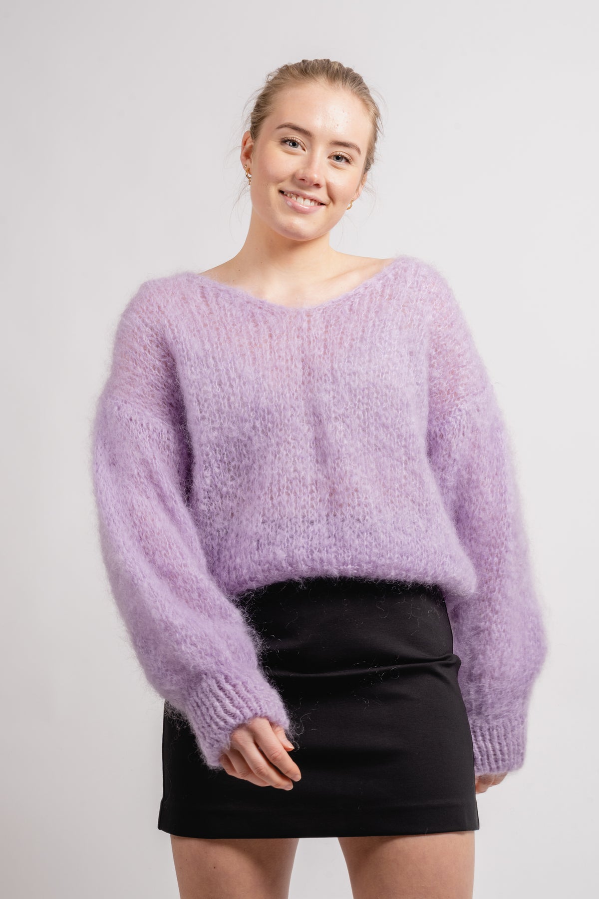 Milana Ls Mohair Knit - Light Purple