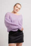 Milana Ls Mohair Knit - Light Purple