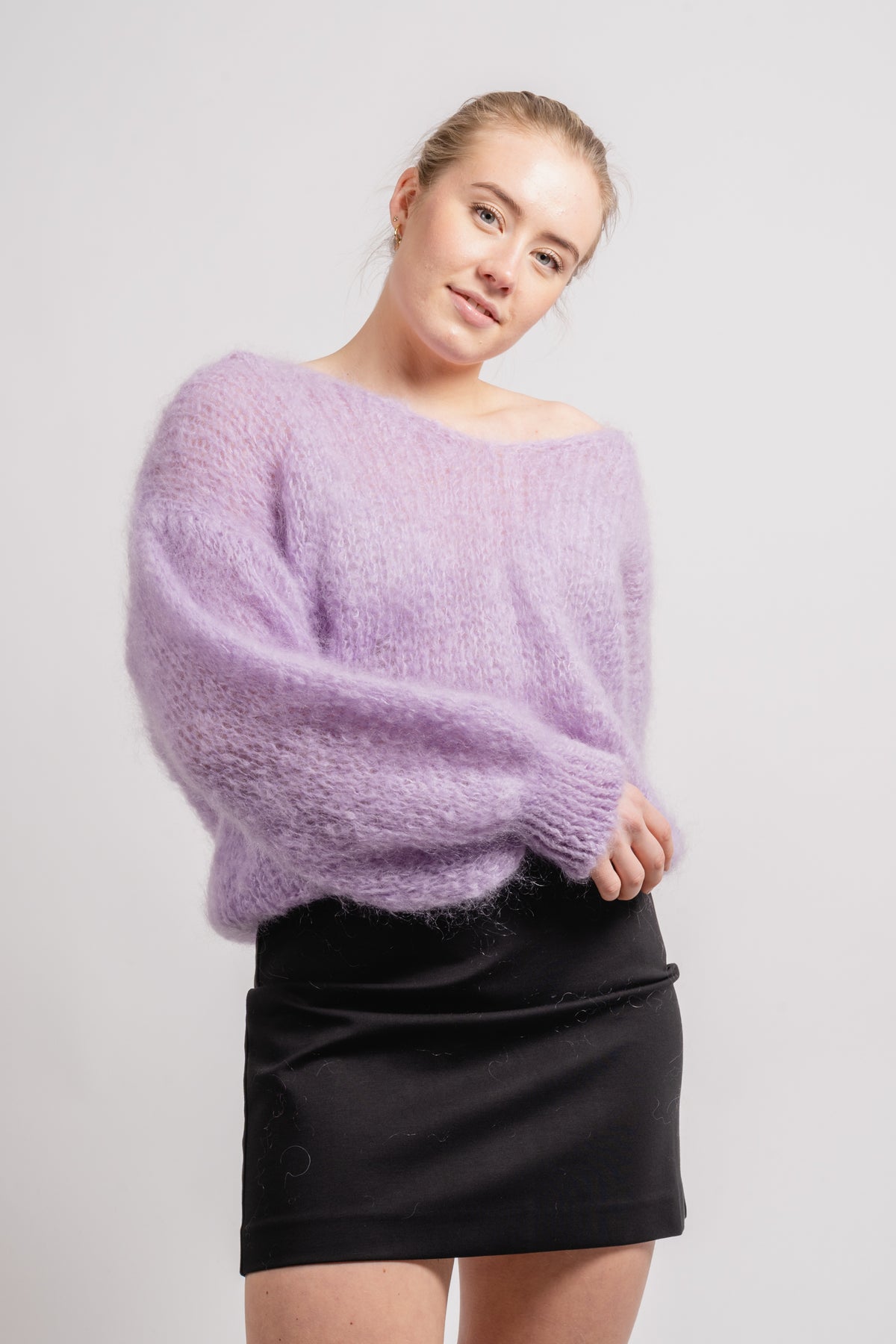 Milana Ls Mohair Knit - Light Purple