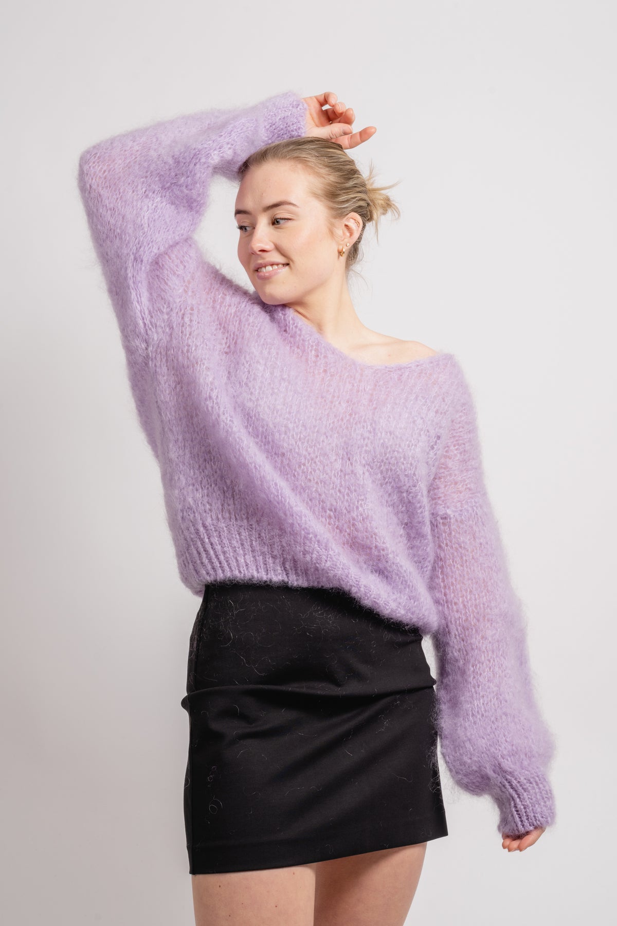 Milana Ls Mohair Knit - Light Purple