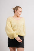 Milana Ls Mohair Knit - Light Yellow