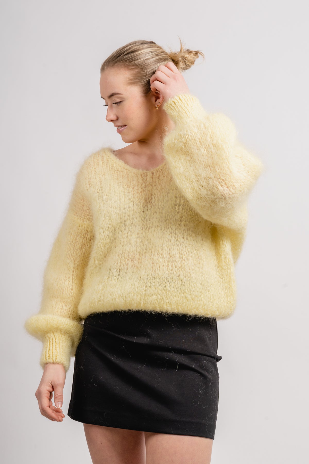Milana Ls Mohair Knit - Light Yellow