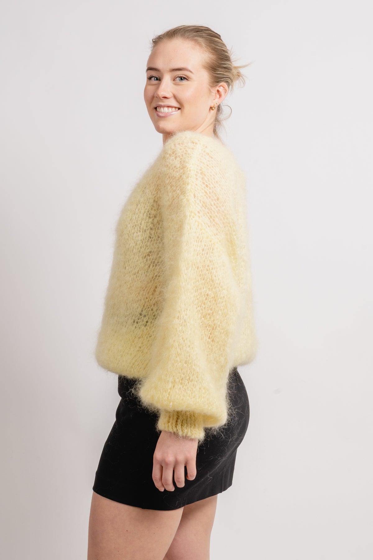 Milana Ls Mohair Knit - Light Yellow