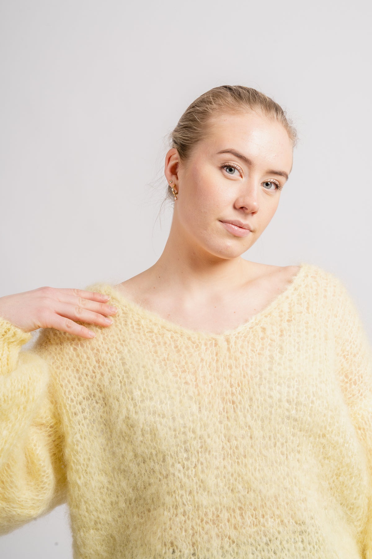 Milana Ls Mohair Knit - Light Yellow