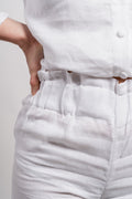 Zoe Linen Pants - White