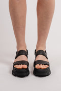 Adley Way Sandal 2 Band - Jet Black