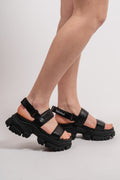 Adley Way Sandal 2 Band - Jet Black