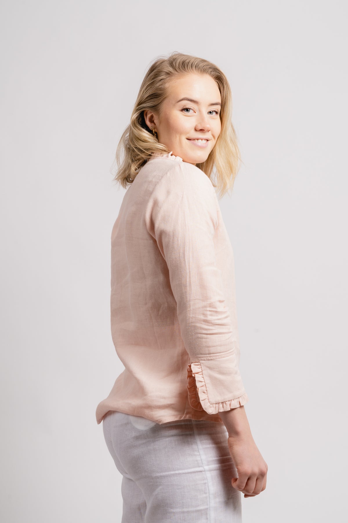 Clarion Linen Shirt - Dusty Pink