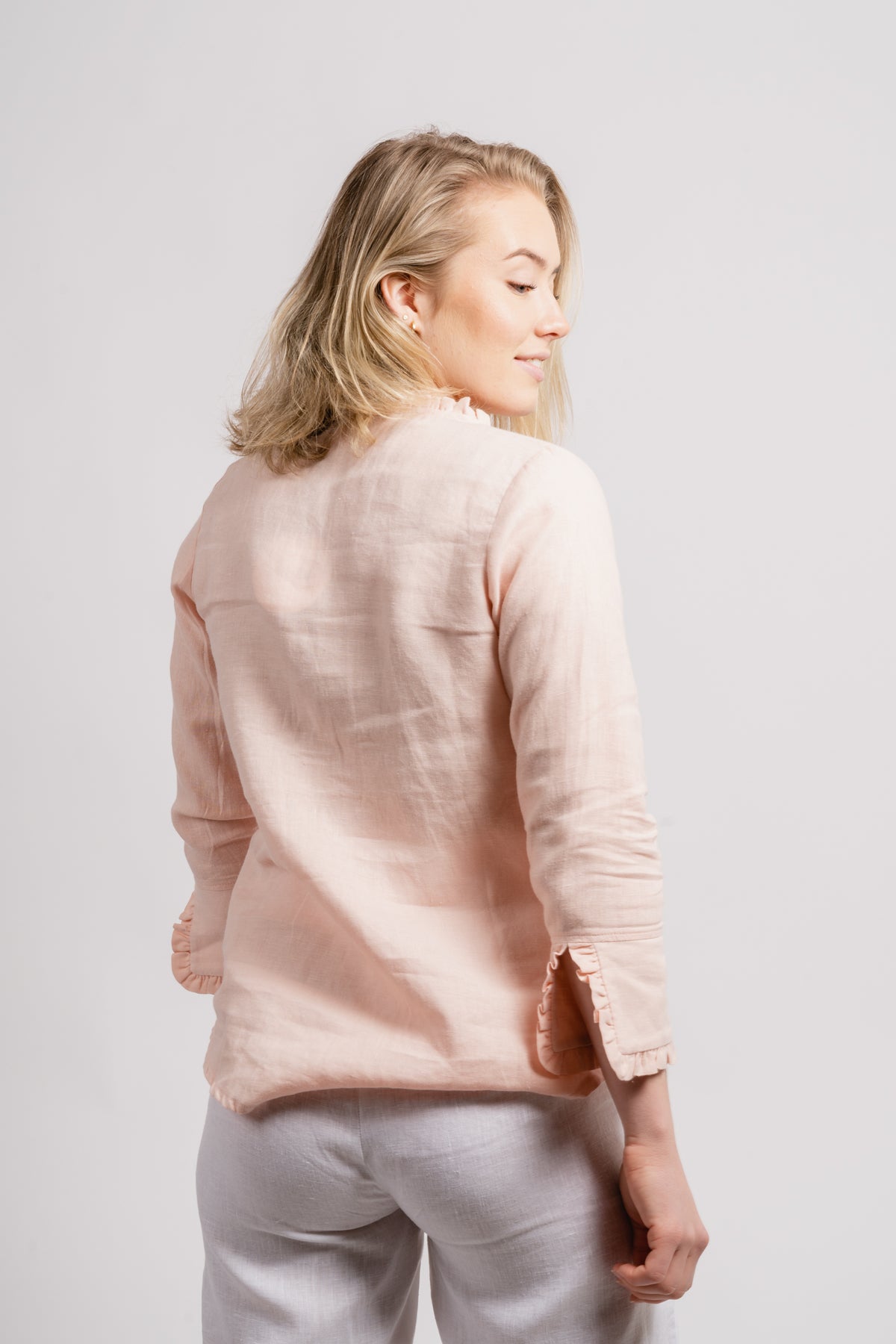 Clarion Linen Shirt - Dusty Pink