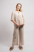 Zoe Linen Pants - Beige